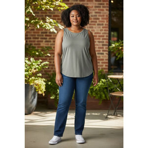 NWT Women's Athletic Works Green ButterCore Relaxed Tank Top XXL